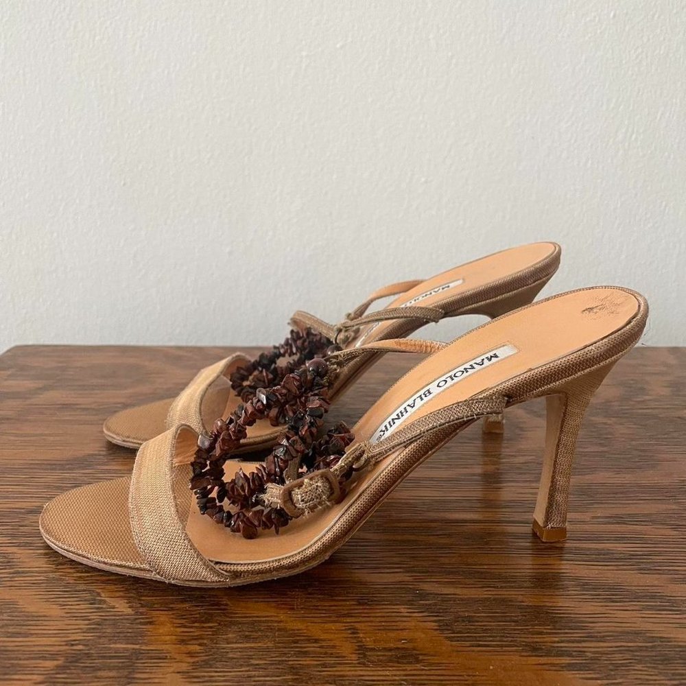 Manolo blahnik ankle strap heels